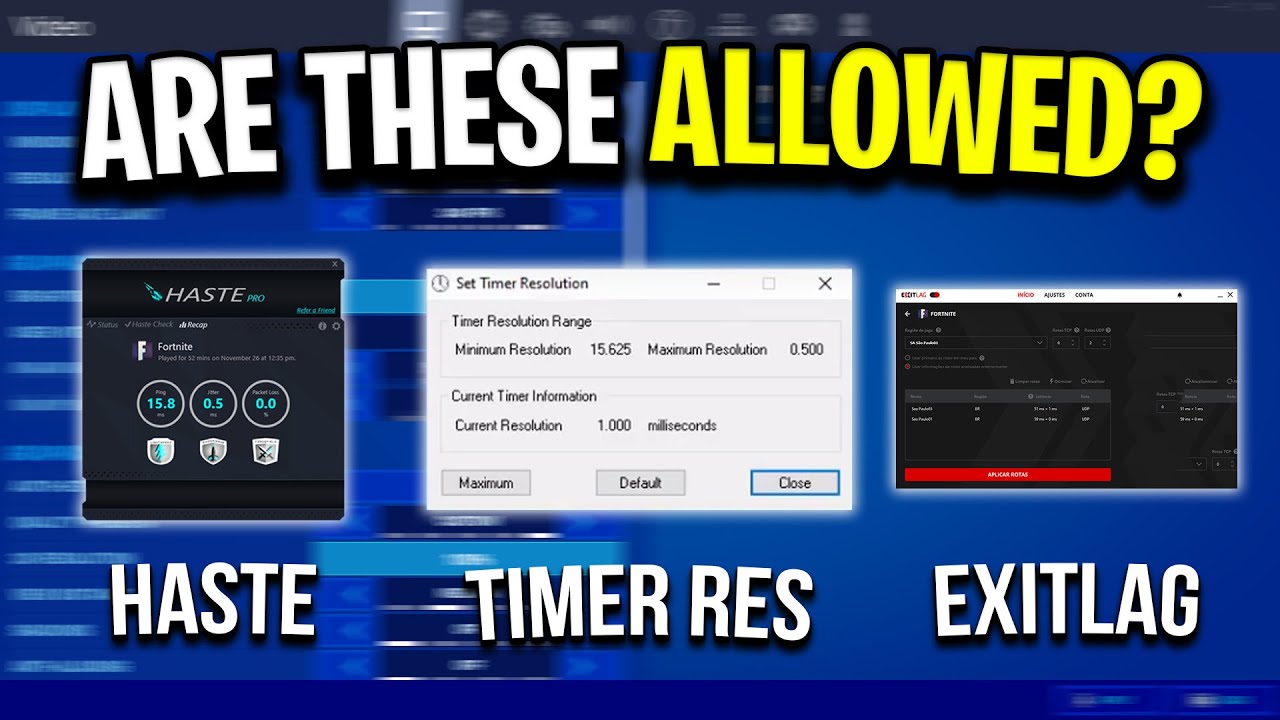 is timer resolution bannable fortnite?